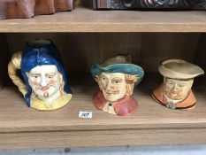 3 vintage character jugs