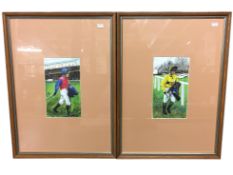 A pair of watercolour and gouache paintings of the Jockey A Smith signed by Kathleen M Sisterson M