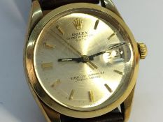 A 9ct gentlemans Rolex Oyster Perpetual, date,