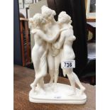 An Italian figure of 3 Graces in resin