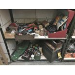 2 shelves of tools and fixings etc.