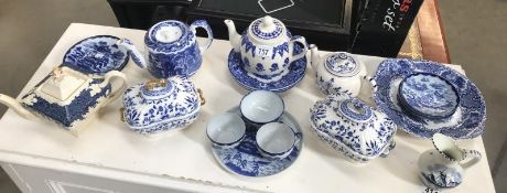 A collection of blue & white china