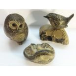 3 Poole pottery animals