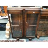 A 1930's/40's glass panelled display case/bookcase