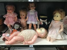 A quantity of vintage dolls etc.