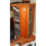 A pine CD stand & quantity of CD's