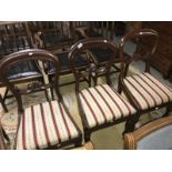 3 Victorian mahogany chairs.