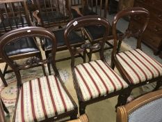 3 Victorian mahogany chairs.
