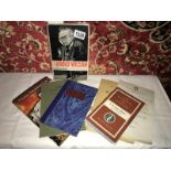 A small collection of books including signed Nikolaus Pensner and Michael Foot.