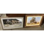 A framed and glazed David Shepherd print entitled 'Life Goes on - September 1940' and a framed and