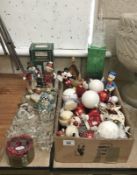 A selection of Christmas decorations