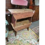 A pair of farm house stools.