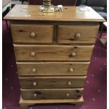 A pine 6 drawer chest of drawers