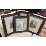 4 oak framed photographs of the Peel family members including Robert F.