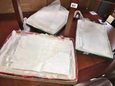 3 boxes of household textiles including children's gowns