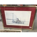 A framed and glazed print "Humber Heritage" by D.