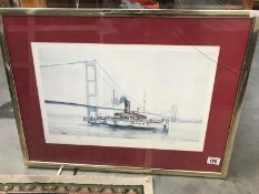 A framed and glazed print "Humber Heritage" by D.