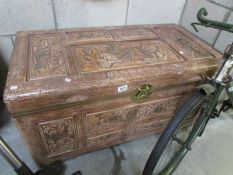 An old camphor wood chest.