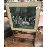 A fire screen table