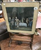 A fire screen table