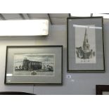 A Crowland Abbey framed print by S.