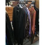 An assorted lot of long evening jackets (various sizing, L, M,