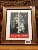 A framed & glazed theatre programme of the 1963 production 'A funny thing happened on the way to