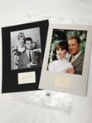 Rex Harrison & Larry Hagman autographs