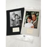 Rex Harrison & Larry Hagman autographs