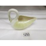 A Belleek swan dish.