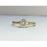 A 9ct gold solitaire ring