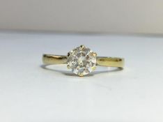 A 9ct gold solitaire ring