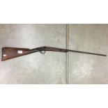 A 19th century lead muzzle loader rifle - hammer & rod missing (spares & repairs)