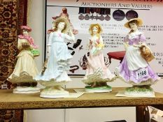 Royal Worcester 'The four seasons' collection figures,