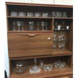 A large quantity of glassware including wine glasses etc.