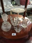 A quantity of moulded glass including bowls, vases etc.