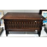 A dark oak coffer