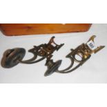 2 wall mounted candlestick brackets