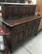 A dark oak dresser