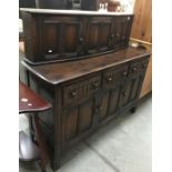 A dark oak dresser