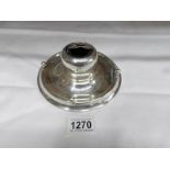 A hall marked silver inkwell,.