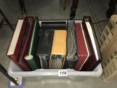 6 stamp/covers/postcard albums.