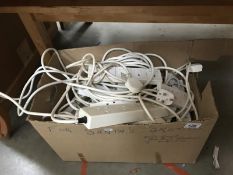 A box of extension leads