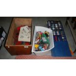 A box of play worn Lesney, Corgi & Dinky etc.