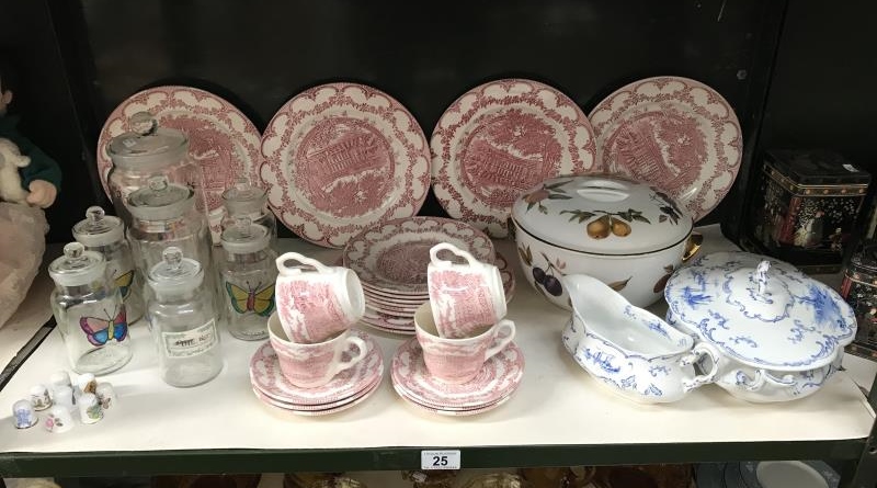 A mixed lot of china including Ridgway's Delft, Royal Worcester,