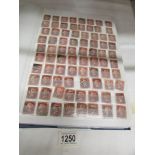 A quantity of penny red stamps, plates and other stamps etc.