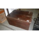 A small old wooden chest