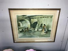 A William Russell Flint (1880-1969) artist proof print entitled 'Unwelcome Intruders' bearing