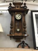 An Edwardian vienna wall clock