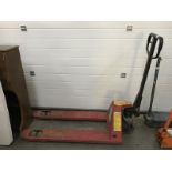 A pallet truck